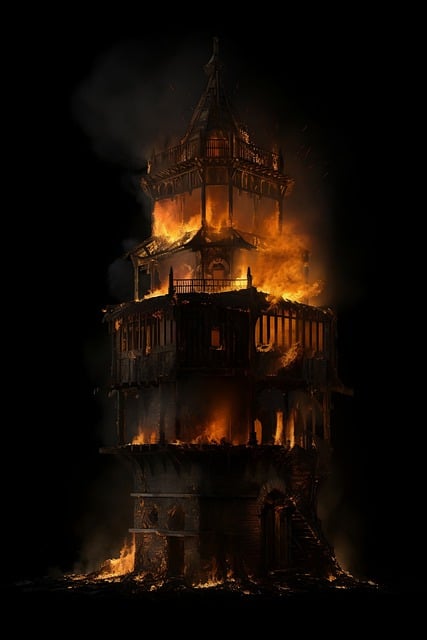 Free download tower medieval fire war violence free picture to be edited with GIMP free online image editor