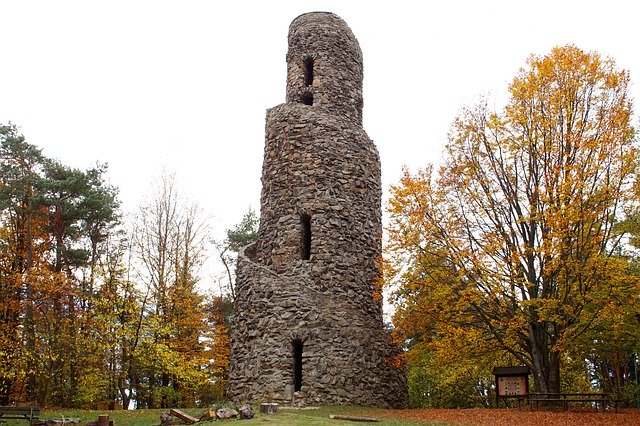 Free download Tower Stone Autumn -  free photo or picture to be edited with GIMP online image editor