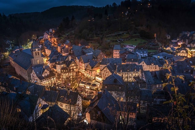Free download town festive season monschau winter free picture to be edited with GIMP free online image editor