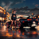 Toyota Supra and Cute Babe Live Wallpaper  screen for extension Chrome web store in OffiDocs Chromium