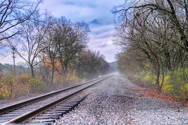 Free download track railway clouds nature free picture to be edited with GIMP free online image editor
