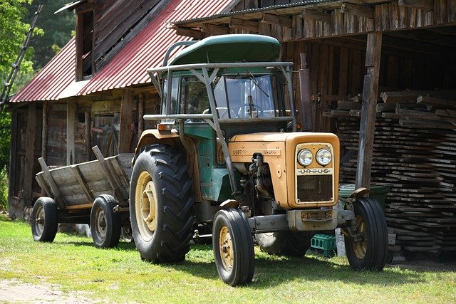 Free download tractor ursus farm village poland free picture to be edited with GIMP free online image editor