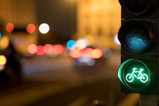 Free download traffic light bike lane evening free picture to be edited with GIMP free online image editor