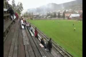 Free download Train Drives Through Football Stadium free photo or picture to be edited with GIMP online image editor