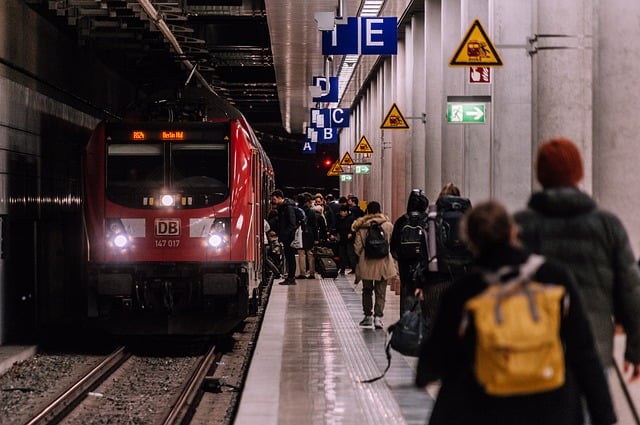 Free download train railroad station passengers free picture to be edited with GIMP free online image editor