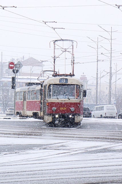 Free download tram transport winter city street free picture to be edited with GIMP free online image editor