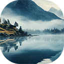 tranquil scene mountain peak reflects serene water  screen for extension Chrome web store in OffiDocs Chromium