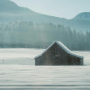 Tranquil Snowy Landscape with Rustic Barn  screen for extension Chrome web store in OffiDocs Chromium