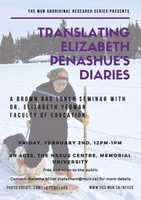 Free download Translating Elizabeth Penashues Diaries Poster free photo or picture to be edited with GIMP online image editor
