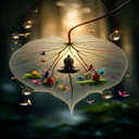 Transparent leaf wallpaper  screen for extension Chrome web store in OffiDocs Chromium