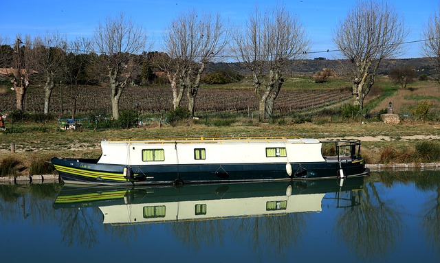 Free download transport canal du midi peniche free picture to be edited with GIMP free online image editor