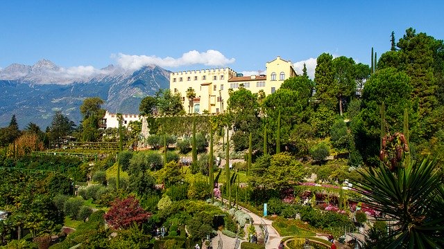 Download grátis Trauttmansdorff Castle Meran South - foto grátis ou imagem para ser editada com o editor de imagens online GIMP