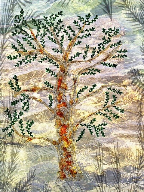 Free download Tree Abstract Digital -  free illustration to be edited with GIMP free online image editor