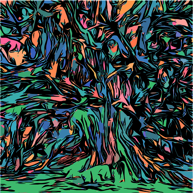 Безкоштовно завантажити Abstract Tree ForestБезкоштовна векторна графіка на Pixabay, безкоштовна ілюстрація для редагування онлайн-редактором зображень GIMP