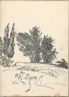 Free download Trees, Bushes and Vegetation (Smaller Italian Sketchbook, leaf 40 recto) free photo or picture to be edited with GIMP online image editor