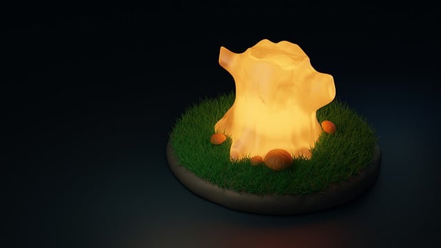 Free download tree stump grass light cartoon 3d free picture to be edited with GIMP free online image editor