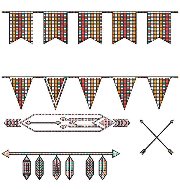 Free download Tribal Bunting American Indian -  free illustration to be edited with GIMP free online image editor