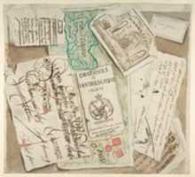 Free download Trompe lOeil Design Including Bills, Calling Cards, an Etching, a Map etc. free photo or picture to be edited with GIMP online image editor