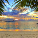 Tropical Beach Sunset  screen for extension Chrome web store in OffiDocs Chromium