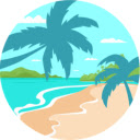 Tropical Beach Theme  screen for extension Chrome web store in OffiDocs Chromium