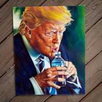 Free download Trump trying to drinking water free photo or picture to be edited with GIMP online image editor