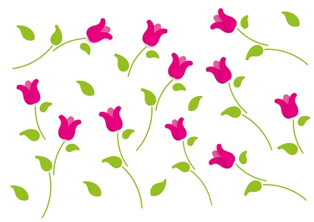 Free download tulips flower template design deco free picture to be edited with GIMP free online image editor