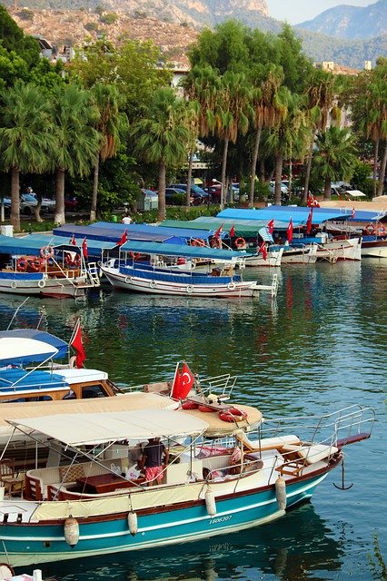 Unduh gratis Turkey Dalyan Boats - foto atau gambar gratis untuk diedit dengan editor gambar online GIMP