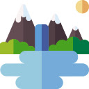 Turquoise Lake in Misty Mountains  screen for extension Chrome web store in OffiDocs Chromium