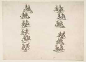 Free download Twenty-four Cavaliers Fighting in Two Columns free photo or picture to be edited with GIMP online image editor