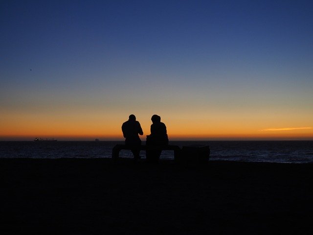 Free download Twilight People Sea -  free photo or picture to be edited with GIMP online image editor