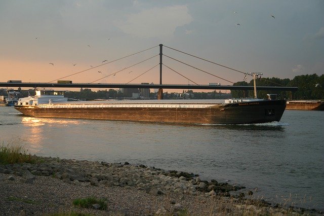 Free download Twilight Rhine River -  free photo or picture to be edited with GIMP online image editor