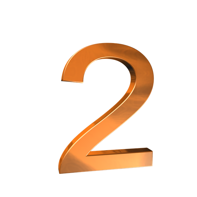 Free download Two 2 Number -  free illustration to be edited with GIMP free online image editor