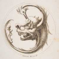 Free download Two Beasts and a Human Mask within a Circle free photo or picture to be edited with GIMP online image editor