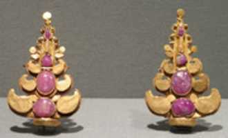 Free download Two Elements from a Crown with Inlaid Stones free photo or picture to be edited with GIMP online image editor