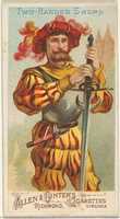 Free download Two-handed Sword, from the Arms of All Nations series (N3) for Allen & Ginter Cigarettes Brands free photo or picture to be edited with GIMP online image editor