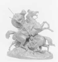 Free download Two Mounted Arabs Killling a Lion free photo or picture to be edited with GIMP online image editor