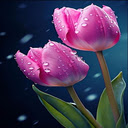 Two pink tulips Wallpaper  screen for extension Chrome web store in OffiDocs Chromium
