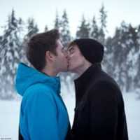 Free download Two Young Males Kissing - Photograph free photo or picture to be edited with GIMP online image editor