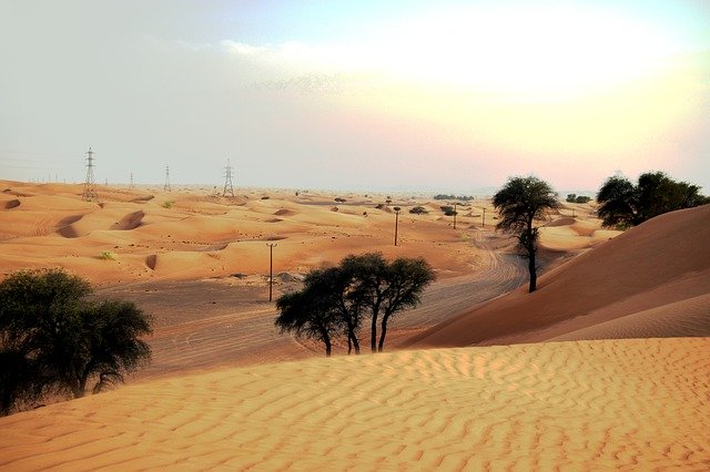 Descarga gratuita UAE Desert Sand: foto o imagen gratuita para editar con el editor de imágenes en línea GIMP