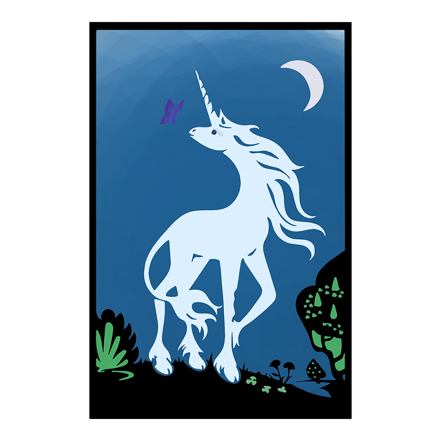 Free download Unicorn Tarot Card free illustration to be edited with GIMP online image editor