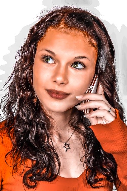 Free download Unknown Model Calling Talking On -  free illustration to be edited with GIMP free online image editor