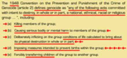 Free download UN United Nations Definition of Genocide 1948 Convention on the Prevention and Punishment of the Crime of Genocide (Article 2) free photo or picture to be edited with GIMP online image editor