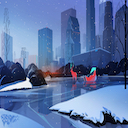 Urban Holiday Abstract Theme  screen for extension Chrome web store in OffiDocs Chromium