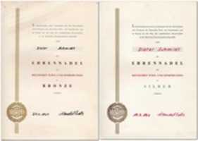 Free download Urkunden zu Ehrennadeln des DTSB in Bronze und Silber free photo or picture to be edited with GIMP online image editor