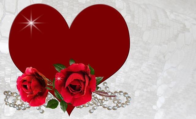 Free download Valentine Card Roses free illustration to be edited with GIMP online image editor