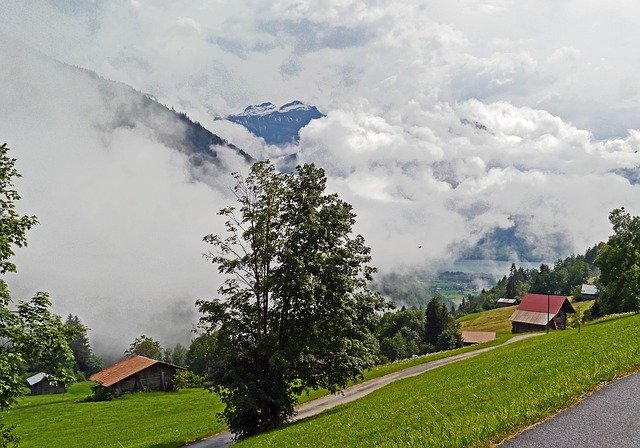 Free download Valley Fog Clouds Mountains -  free photo or picture to be edited with GIMP online image editor