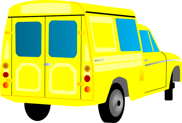 Free download Van Yellow Transportation - Free vector graphic on Pixabay free illustration to be edited with GIMP free online image editor