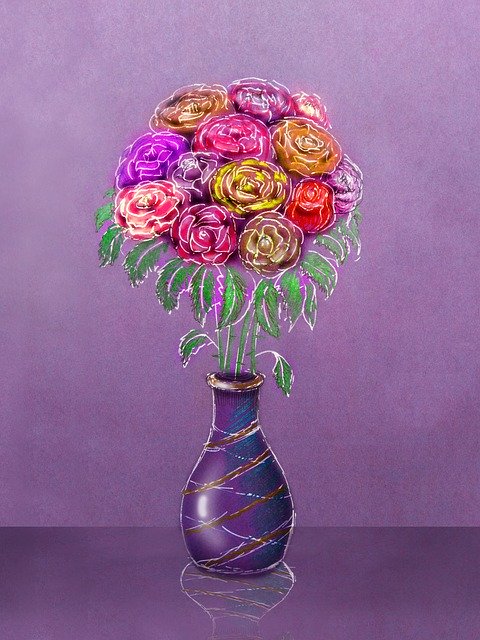 Free download Vase Bouquet Figure Still -  free illustration to be edited with GIMP free online image editor