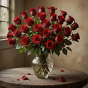 Vase of red roses  screen for extension Chrome web store in OffiDocs Chromium