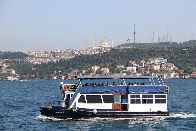 Free download v boat sea sky shipping tourism free picture to be edited with GIMP free online image editor